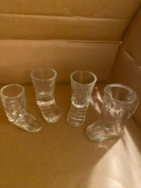 Vintage Boot Tooth Pick Holder Shot Glass Collection